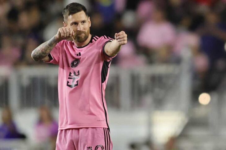 Lionel Messi netted a hat-trick to help Inter Miami thrash New England Revolution 6-2, setting a points record for a regular Major League Soccer campaign.